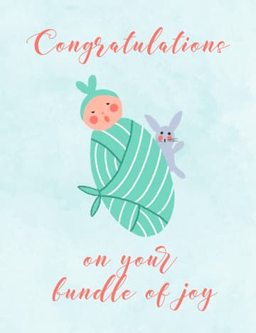 Bundle of Joy Baby Card